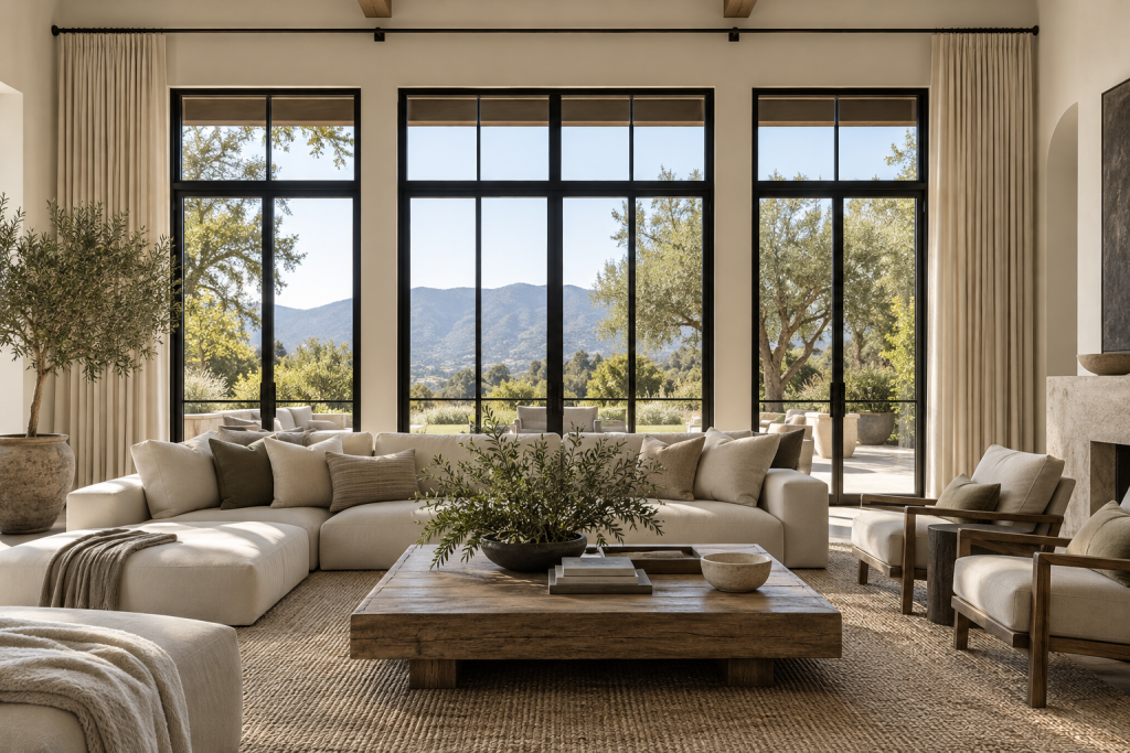 Hang Linen Drapes Wide and High